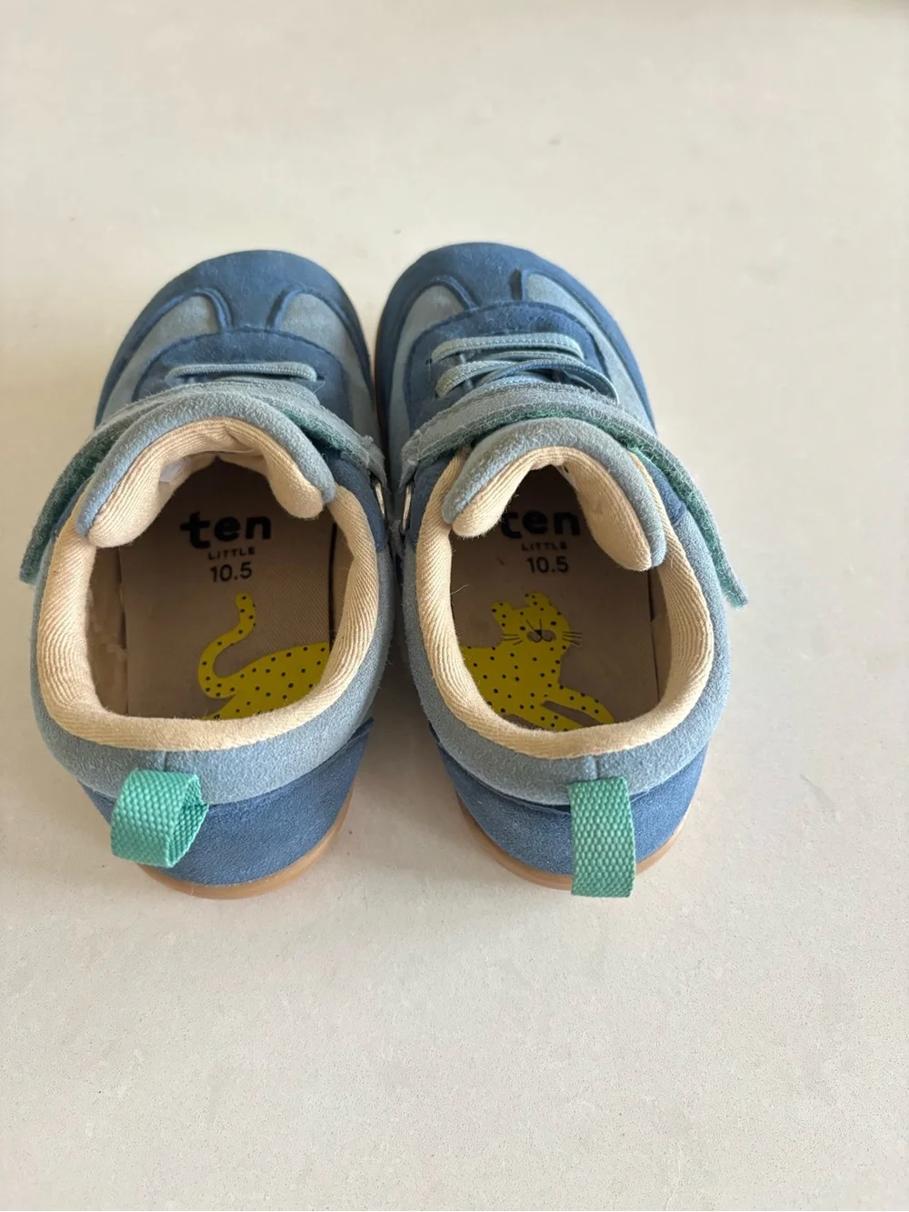 Kids retro blue Suede Sneakers by ten little